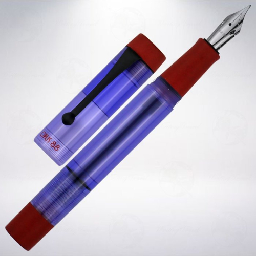 台灣 製筆精基 OPUS 88 KOLORO Demonstrator 滴入式彈性尖鋼筆: 紅紫色