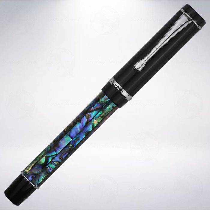 美國 Conklin DURAGRAPH Omniflex 黑化彈性尖鋼筆: 貝殼之夜/Abalone Nights-細節圖2