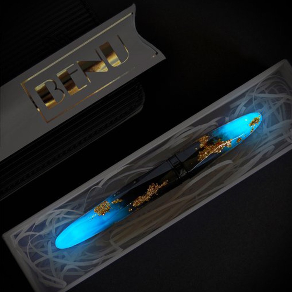 俄羅斯 BENU BRIOLETTE 璀璨寶石鋼筆: 寶石藍/Luminous Saphire-細節圖2