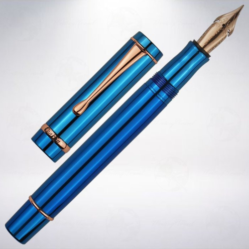 美國 Conklin DURAGRAPH Omniflex 特別款彈性尖鋼筆: 藍色PVD鍍層