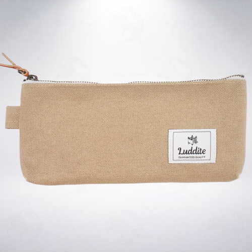日本 LUDDITE 倉敷帆布寬型筆袋: 淺棕色