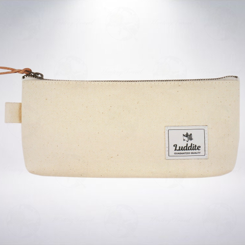 日本 LUDDITE 倉敷帆布寬型筆袋: 米白色
