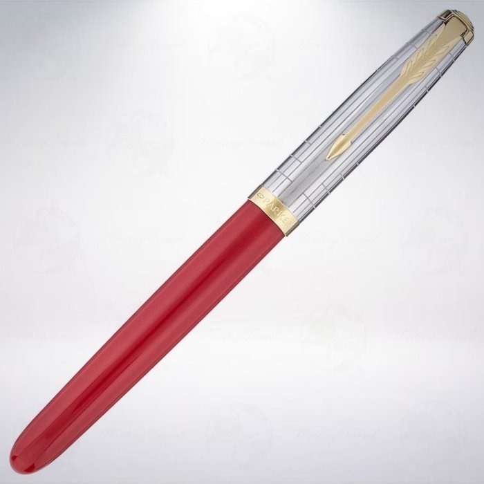 美國 派克 PARKER 51 Premium GT 雅致系列 鋼筆: 狂放紅/Rage Red-細節圖2