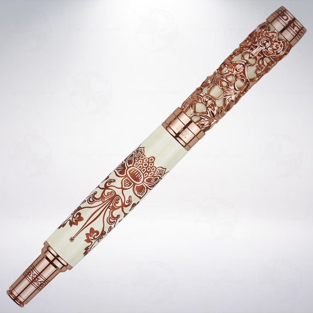 台灣 ARTEX 雅特仕 國立故宮聯名限定 金番花鋼珠筆禮盒: 米玫金-細節圖2