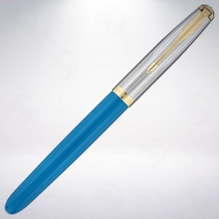 美國 派克 PARKER 51 Premium GT 雅致系列 鋼筆: 土耳其藍/Turquoise-細節圖2