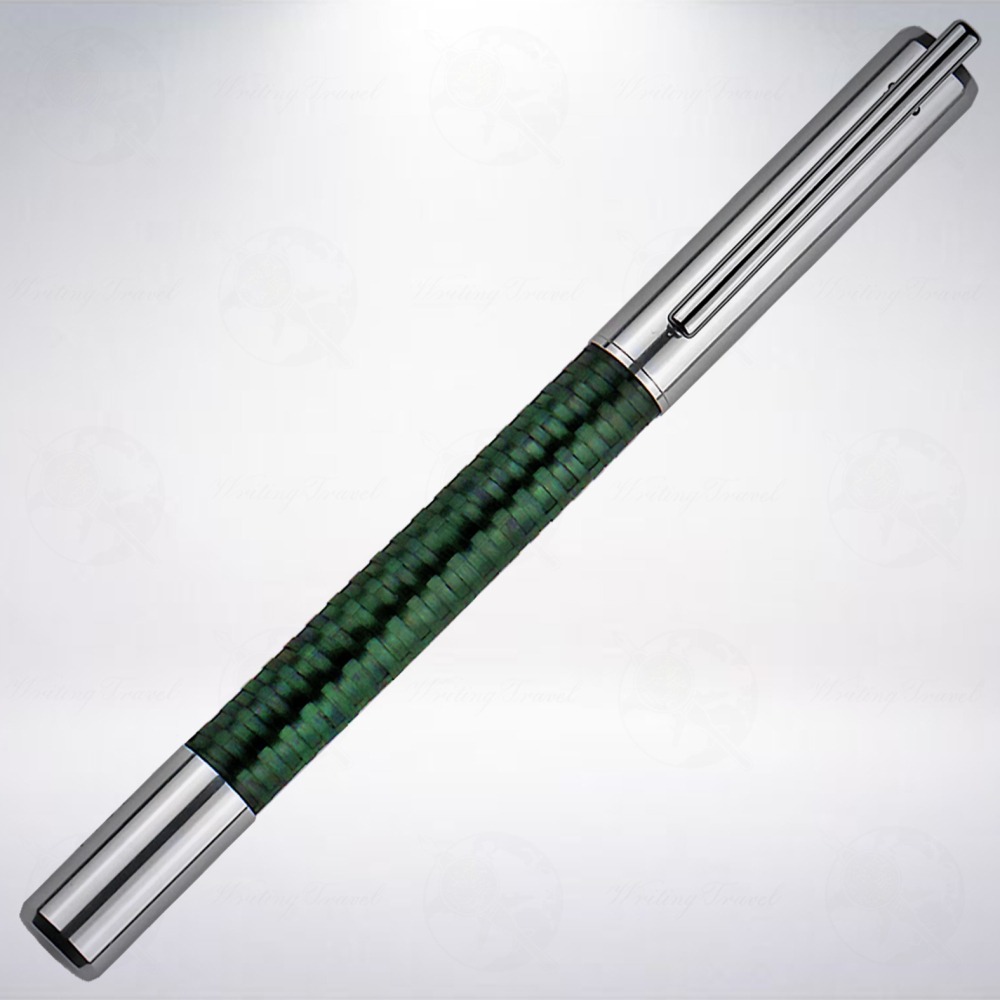 台灣 TA+d 創夏設計 WEAVE 竹織鋼珠筆: 山野綠-細節圖2