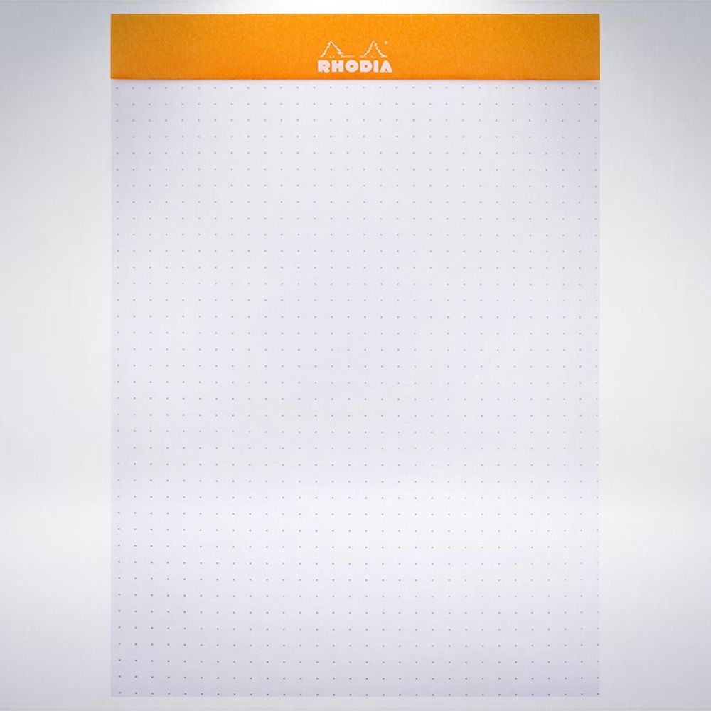 法國 RHODIA Head-Stapled Notepad A4 N18 上掀式點格筆記本: 橘色/Orange-細節圖2
