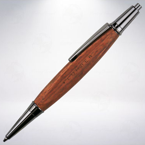 日本 +LUMBER 0.5mm 三角木軸自動鉛筆: 胡桃木/Walnut