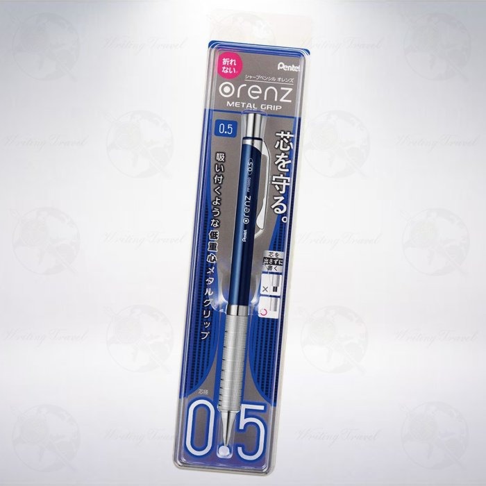 日本 Pentel Orenz Metal Grip 2代 0.5mm 自動鉛筆: 深藍色-細節圖2
