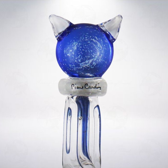 法國 Pierre Cardin 皮爾卡登 i-Meow 貓咪水晶玻璃筆組: 藍色-細節圖2