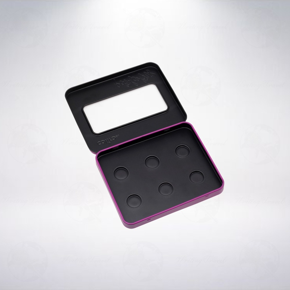 德國 Coliro 6色珠光水彩粉餅專屬方形金屬收納盒: 紫色-細節圖2
