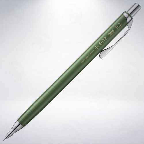 日本 Pentel Orenz 0.2mm 自動鉛筆: 卡其綠