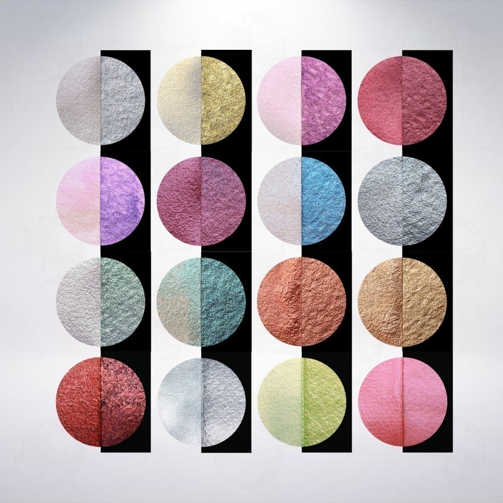 (4號專區) 德國 Coliro Watercolor Palette 珠光水彩粉餅 (單一販售區)-細節圖3