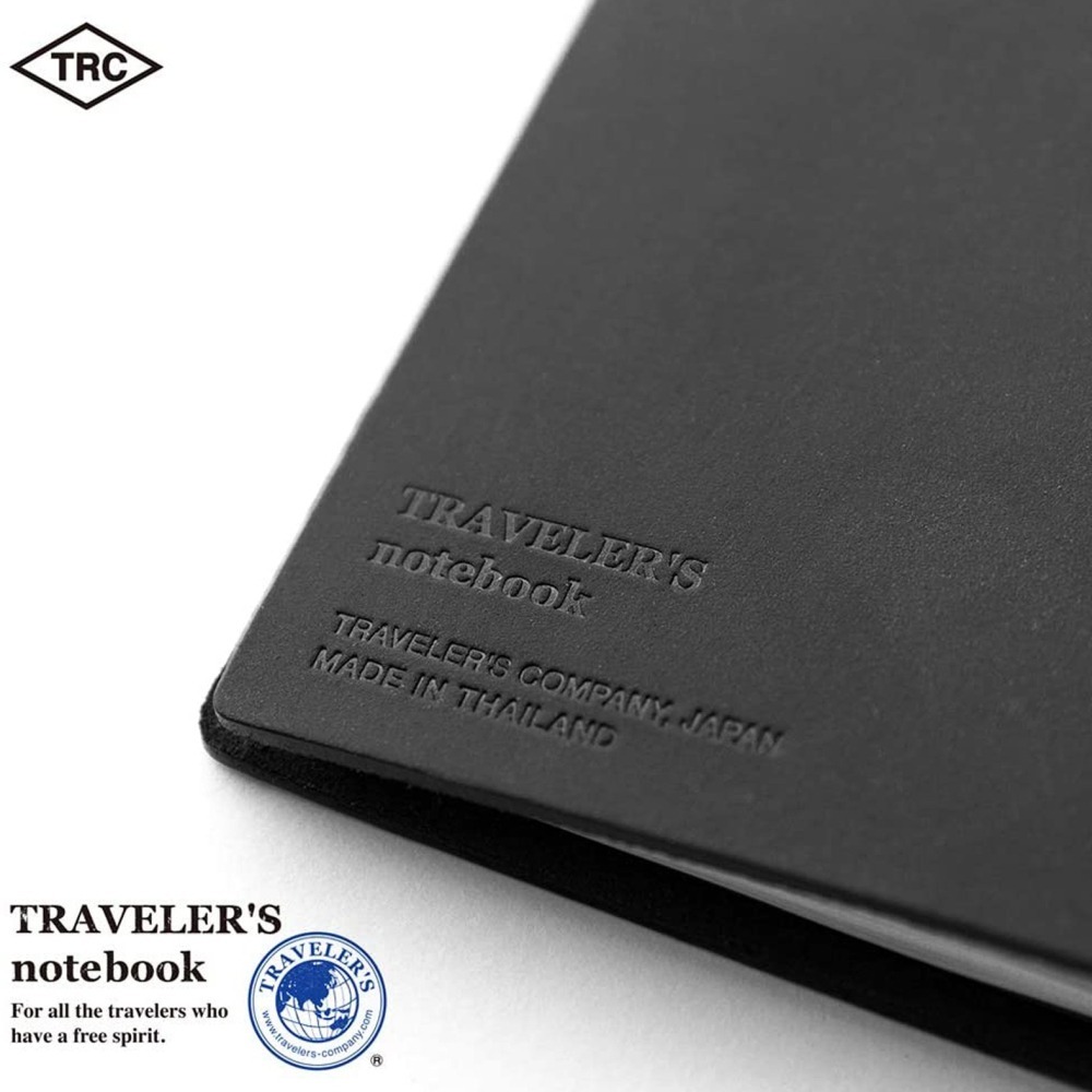 日本 MIDORI TRAVELER＇S notebook 護照尺寸真皮旅人筆記本: 黑色-細節圖4
