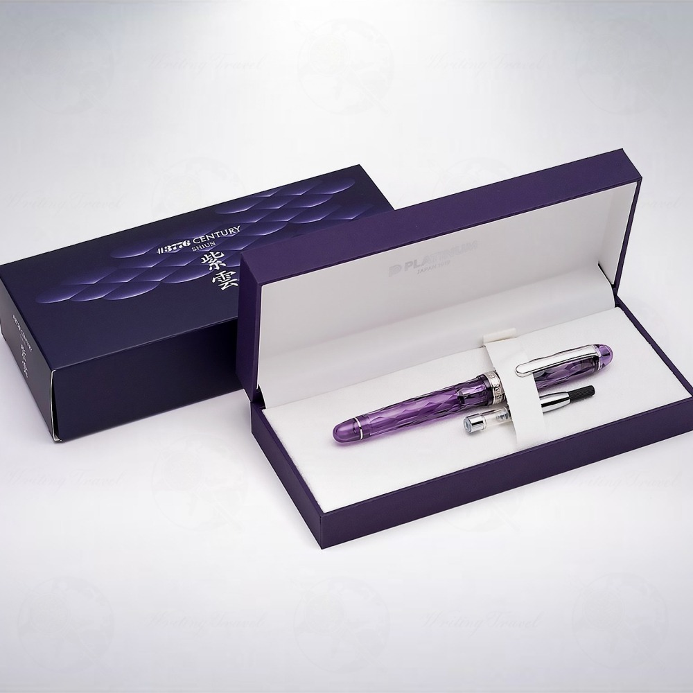 日本 Platinum 白金 #3776 富士旬景 2020限定14K金鋼筆: 紫雲/SHIUN-細節圖3