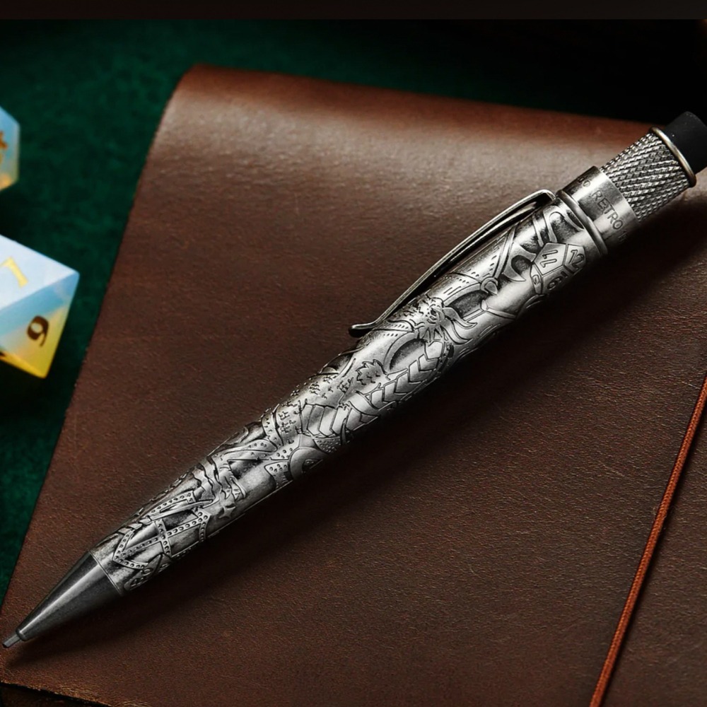 美國 Retro 51 Tornado Pencil 旋轉出芯式鉛筆: 火與骰子/Fire&Dice-細節圖2