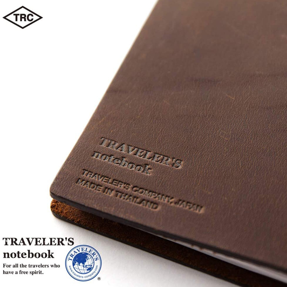日本 MIDORI TRAVELER＇S notebook 護照尺寸真皮旅人筆記本: 茶色-細節圖4