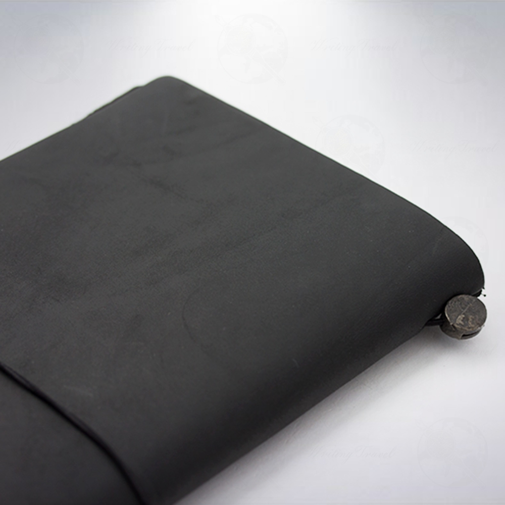 日本 MIDORI TRAVELER＇S notebook 大尺寸真皮旅人筆記本: 黑色-細節圖3