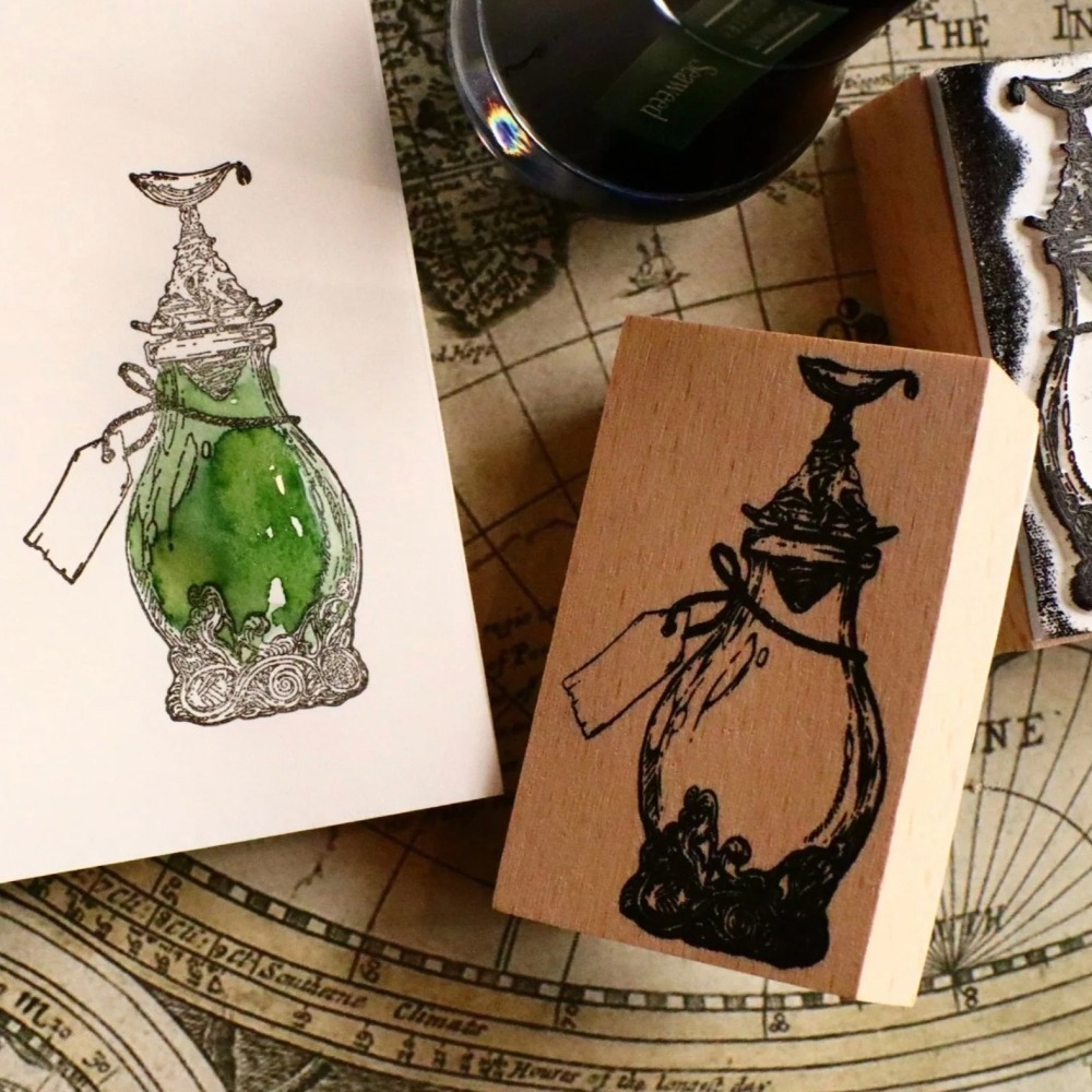 韓國 DOMINANT INDUSTRY 墨水瓶圖樣印章: 藍鯨與海-細節圖2