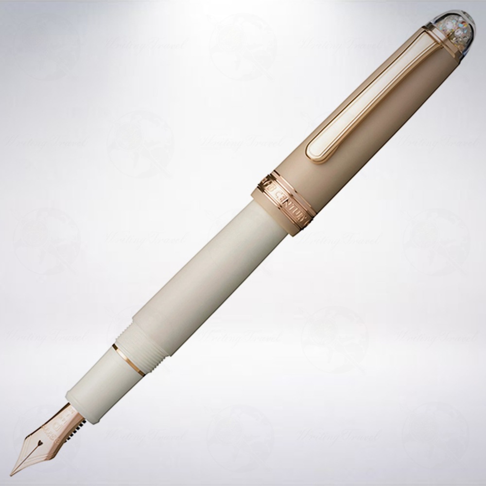 日本 Platinum 白金 #3776 Century 心形限量版鋼筆禮盒組: 磨砂茶拿鐵-細節圖2