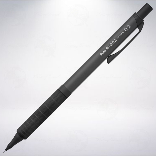日本 Pentel Orenz Metal Grip 2代 0.2mm 限定版自動鉛筆: 霧黑色