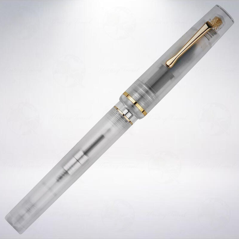 絕版！台灣 尚羽堂 窗景系列透明示範鋼筆: 金色/Gold-細節圖2