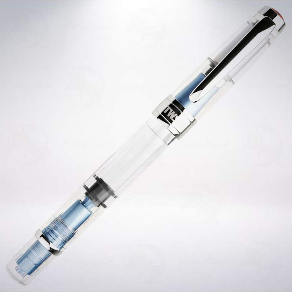 台灣 TWSBI 三文堂 DIAMOND 580AL 透明活塞鋼筆: 冰山/Iceberg Blue-細節圖2