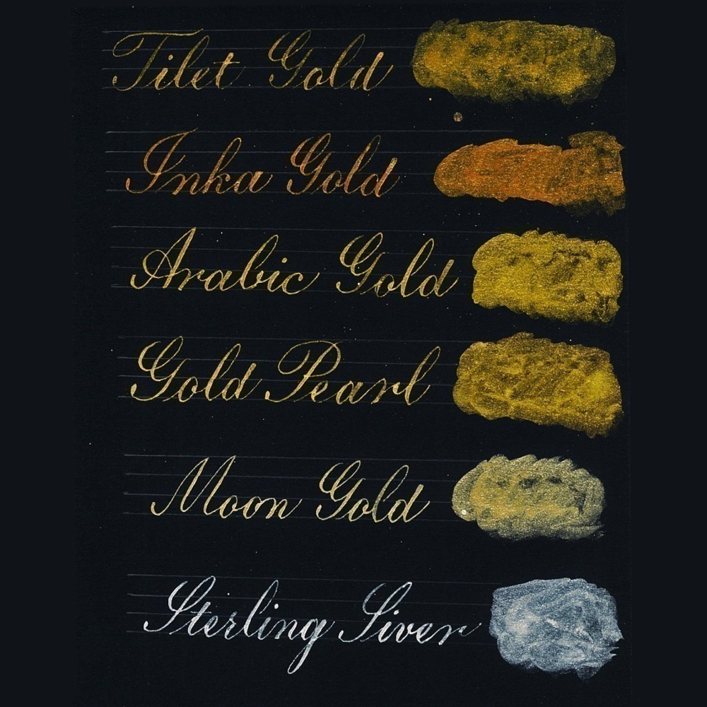 德國 Coliro Watercolor Palette Gold&Silver 金屬6色珠光水彩粉餅 (單顆販售區)-細節圖2