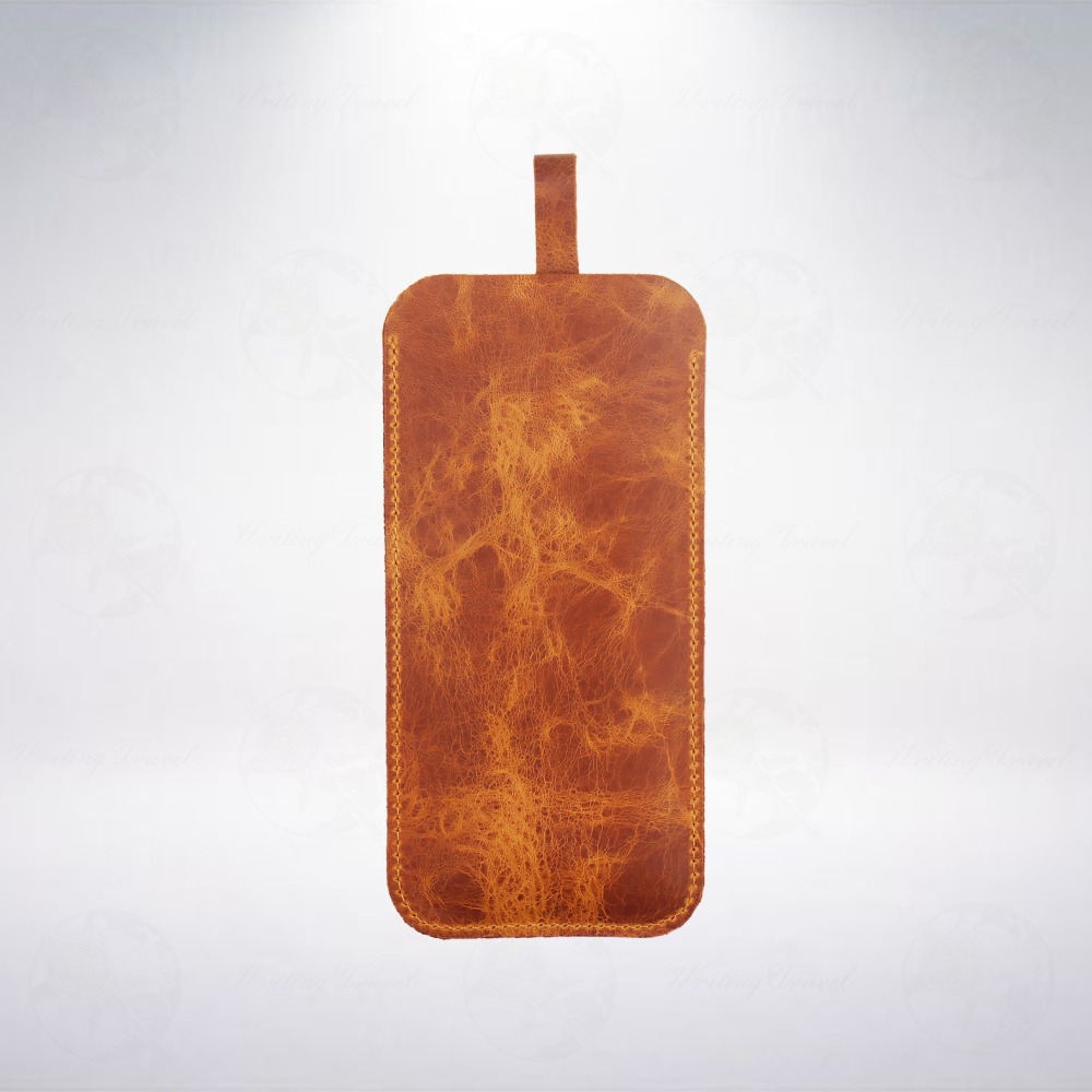 土耳其 Rumi 沾水筆尖專用手工真皮抽拉式筆袋: 棕色-細節圖3