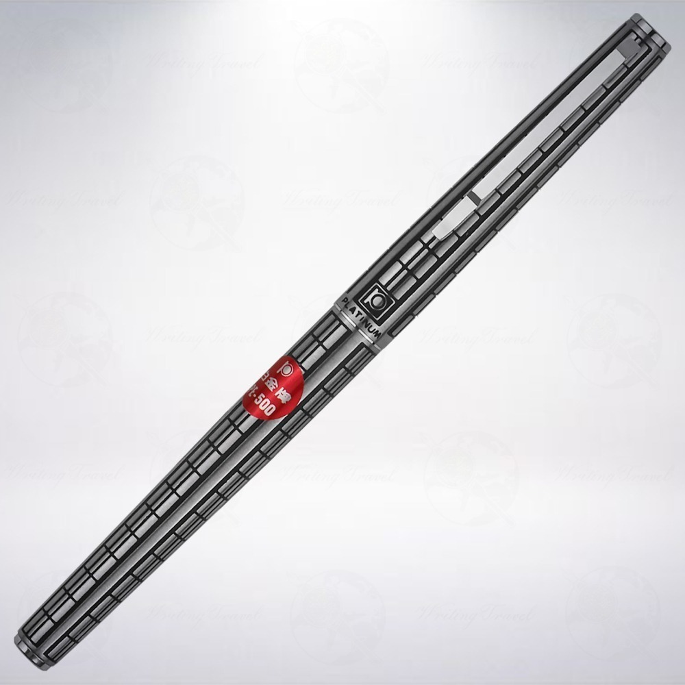 絕版! 日本 Platinum 白金 蝕刻格紋鋼筆-細節圖2