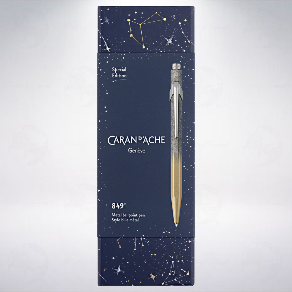 瑞士 卡達 CARAN D＇ACHE 849 Cosmic Blue 2024聖誕限定版原子筆: 灰金-細節圖2