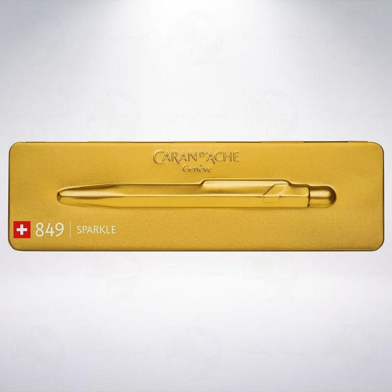 瑞士 卡達 CARAN D＇ACHE 849 2021年聖誕節限定款原子筆: 閃耀金/Sparkle-細節圖2