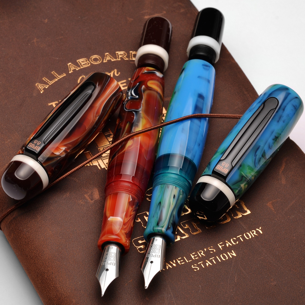 台灣 製筆精基 OPUS 88 BELA 滴入式上墨鋼筆: 藍色/Blue-細節圖4