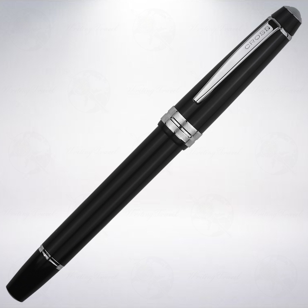 美國 CROSS 高仕 BAILEY LIGHT 貝禮輕盈系列 鋼筆: 亮黑銀夾-細節圖2