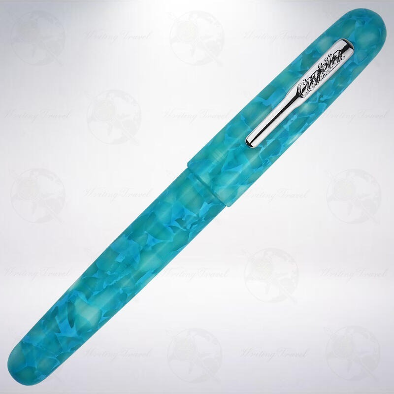 美國 Conklin All American 鋼筆: 土耳其寧靜/Turquoise Serenity-細節圖2