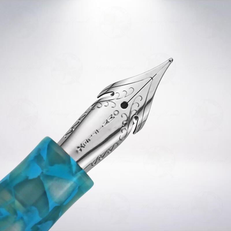 美國 Conklin All American 鋼筆: 土耳其寧靜/Turquoise Serenity-細節圖4