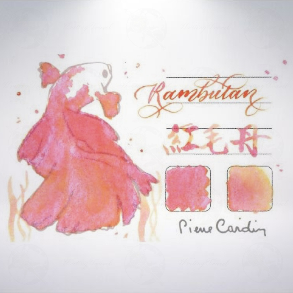 法國 Pierre Cardin 皮爾卡登 30ml 水果閃粉系列墨水: 紅毛丹嫣紅-細節圖2