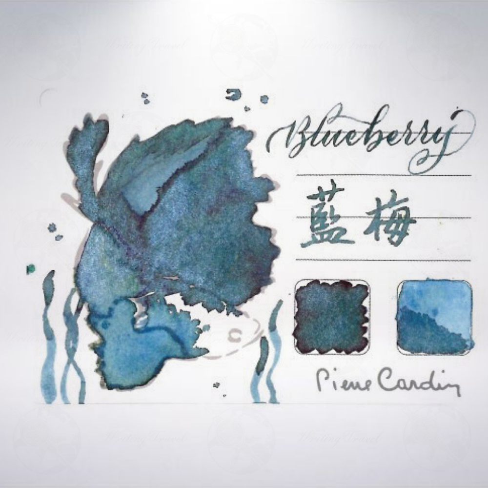 法國 Pierre Cardin 皮爾卡登 30ml 水果閃粉系列墨水: 藍莓銀藍-細節圖2