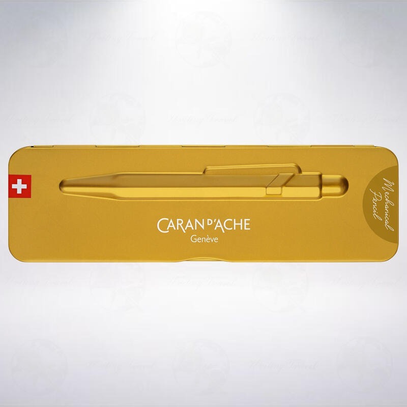 瑞士 卡達 CARAN D＇ACHE 844 PREMIUM 自動鉛筆: 金色/Goldbar-細節圖3
