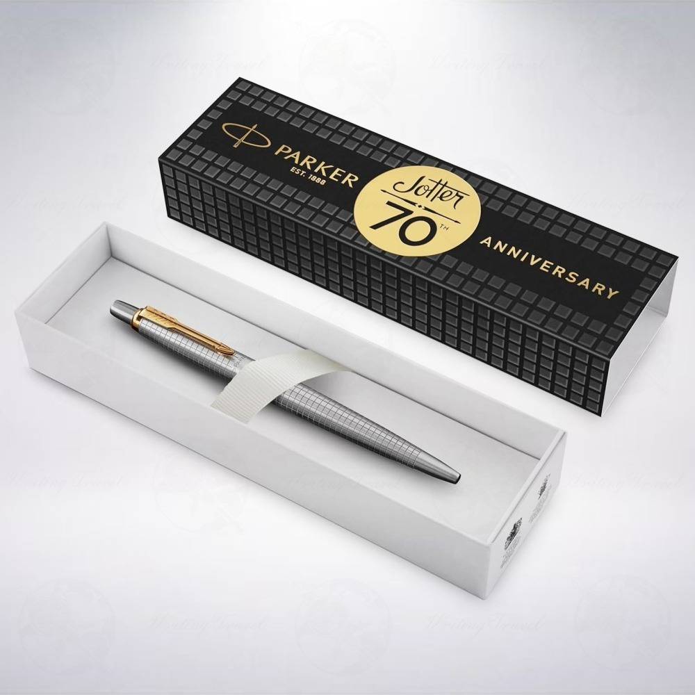 美國 派克 PARKER Jotter Steel GT 不鏽鋼金夾原子筆: 70周年特別紀念版-細節圖2