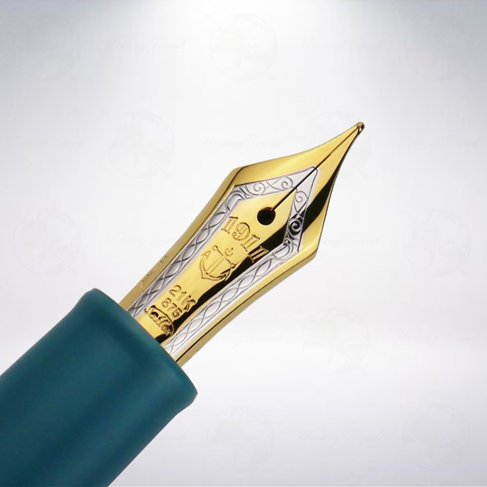 日本 寫樂 SAILOR PROFESSIONAL GEAR 四季織 SHIKIORI 雨音系列 21K 鋼筆: 翠雨-細節圖3