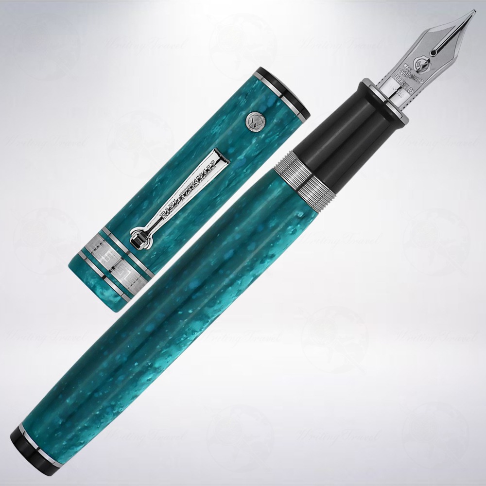 美國 Wahl-Eversharp DECOBAND Gold Seal 飾環系列 18K金氣壓上墨鋼筆: 翡翠綠-細節圖2