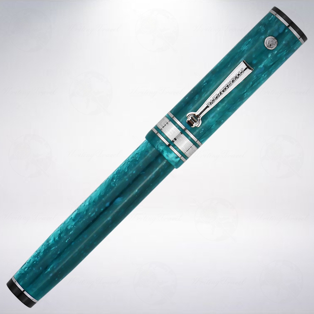 美國 Wahl-Eversharp DECOBAND Gold Seal 飾環系列 18K金氣壓上墨鋼筆: 翡翠綠-細節圖3