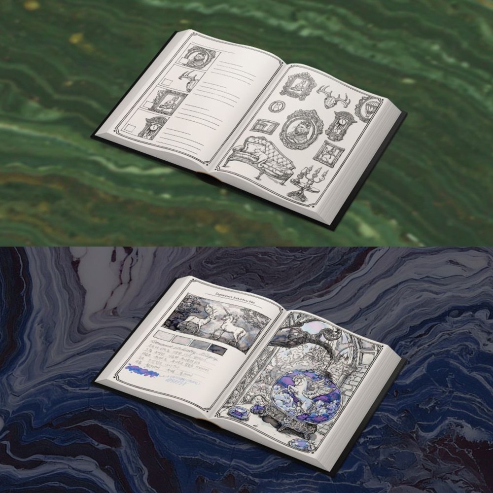 韓國 DOMINANT INDUSTRY 墨水填色檔案書: 靈藥日誌/A Log of Elixir-細節圖5