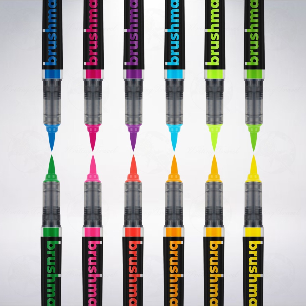 波蘭 Karin BrushmarkerPRO NEON 霓虹12色軟筆刷麥克筆組-細節圖2