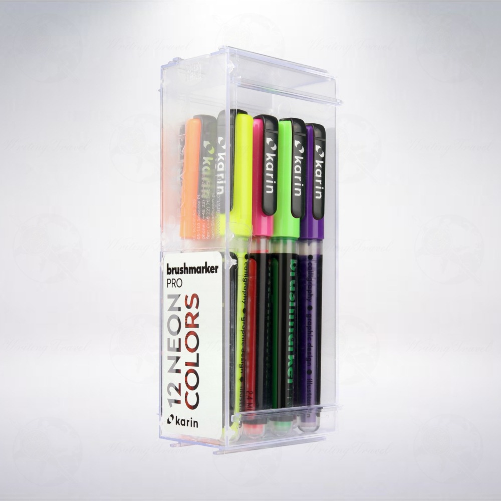 波蘭 Karin BrushmarkerPRO NEON 霓虹12色軟筆刷麥克筆組-細節圖3