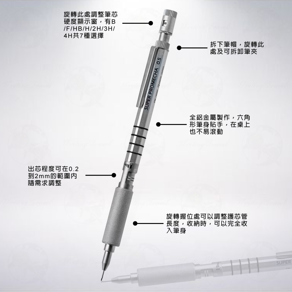 絕版! 日本 OHTO SUPER PROMECHA 製圖用自動鉛筆-細節圖2