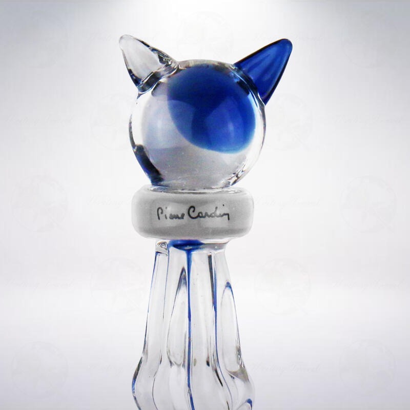法國 Pierre Cardin 皮爾卡登 i-Meow 貓咪玻璃筆組: 藍色-細節圖2