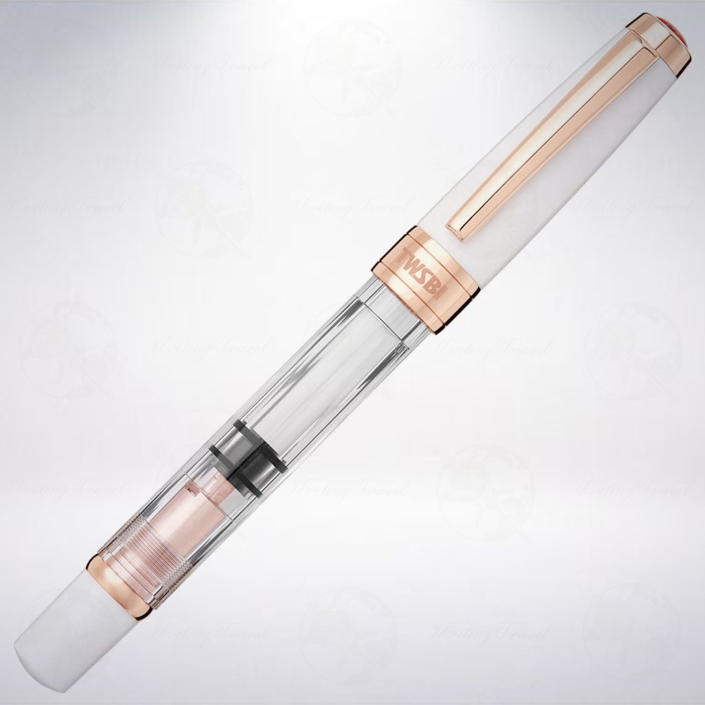 台灣 TWSBI 三文堂 DIAMOND #580 RG II 鋁合金版活塞鋼筆: 白色玫瑰金-細節圖2