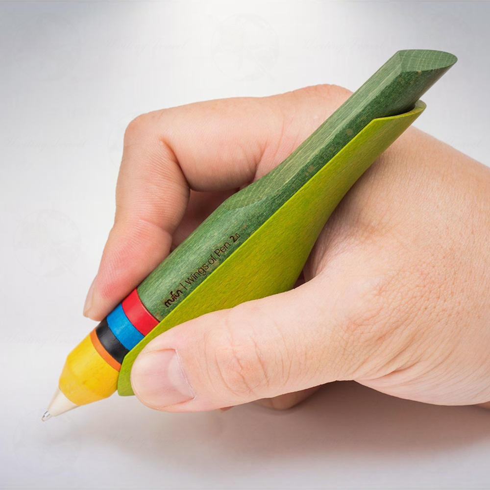 台灣 木趣 mufun 啄墨 2.0 實木版原子筆: 五色鳥/Muller’s Barbet-細節圖3